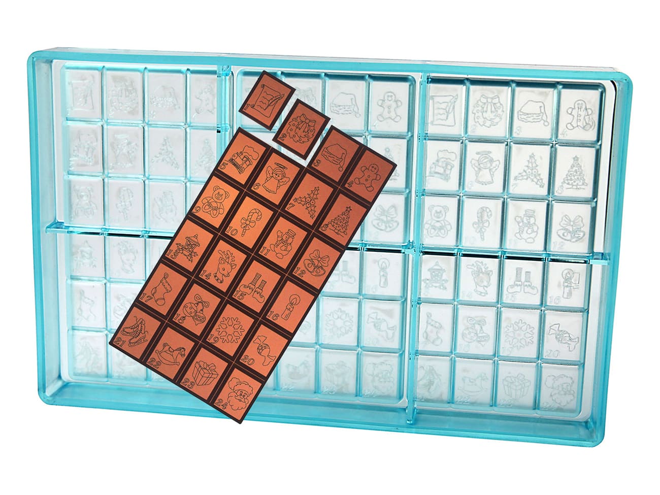 Moule chocolat - calendrier de l'Avent