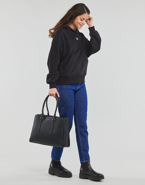 Calvin Klein Jeans - MICRO MONOLOGO HOODIE - Noir