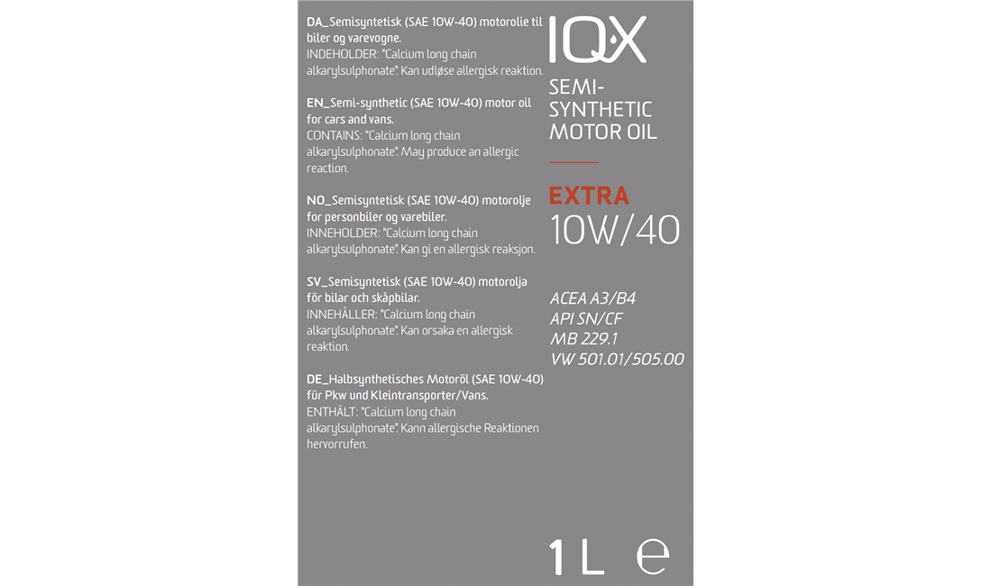 IQ-X EXTRA 10W/40 motorolie, 1 liter