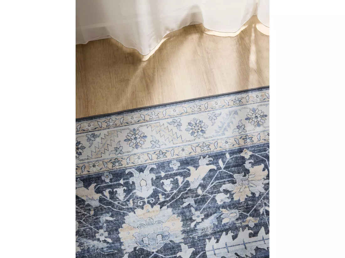 Tapis lavable George Bleu 140x200 cm