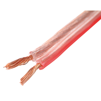 Luidsprekersnoer 2x0,75mm2transparant 1 meter