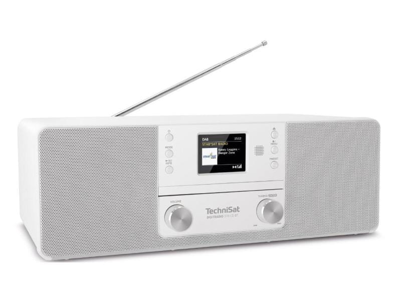 Technisat DAB  Radio DigitRadio 370 CD BT Weiss DAB /UKW-Stereoradio mit CD-Player und Bluetooth-Audiostreaming