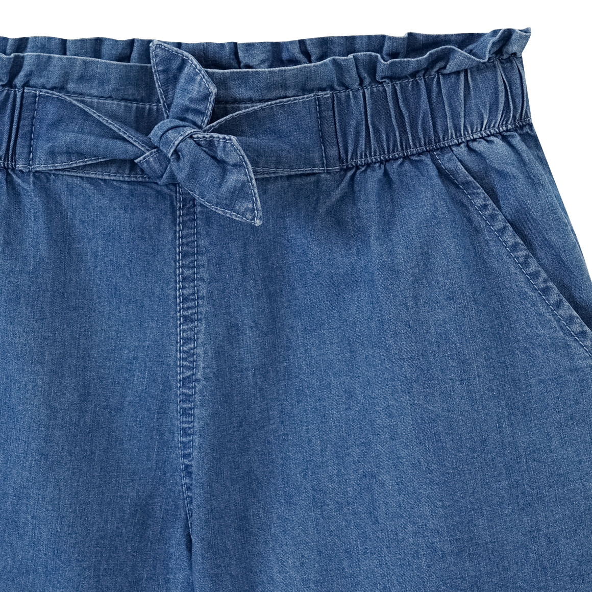 Topolino Mädchen Shorts aus leichtem Denim blau