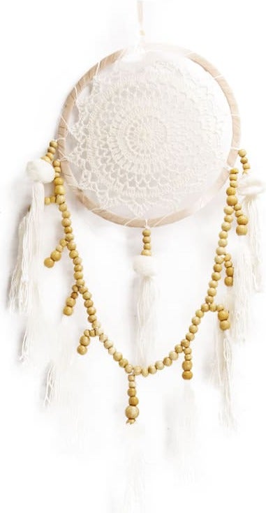 Dijk Natural Collections wandhanger Leia naturel / wit 19 x 19 x 2 cm