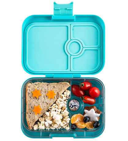 Yumbox Brotdose m. 4 Rum - Bento Panino - Misty Aqua - Rainbow T