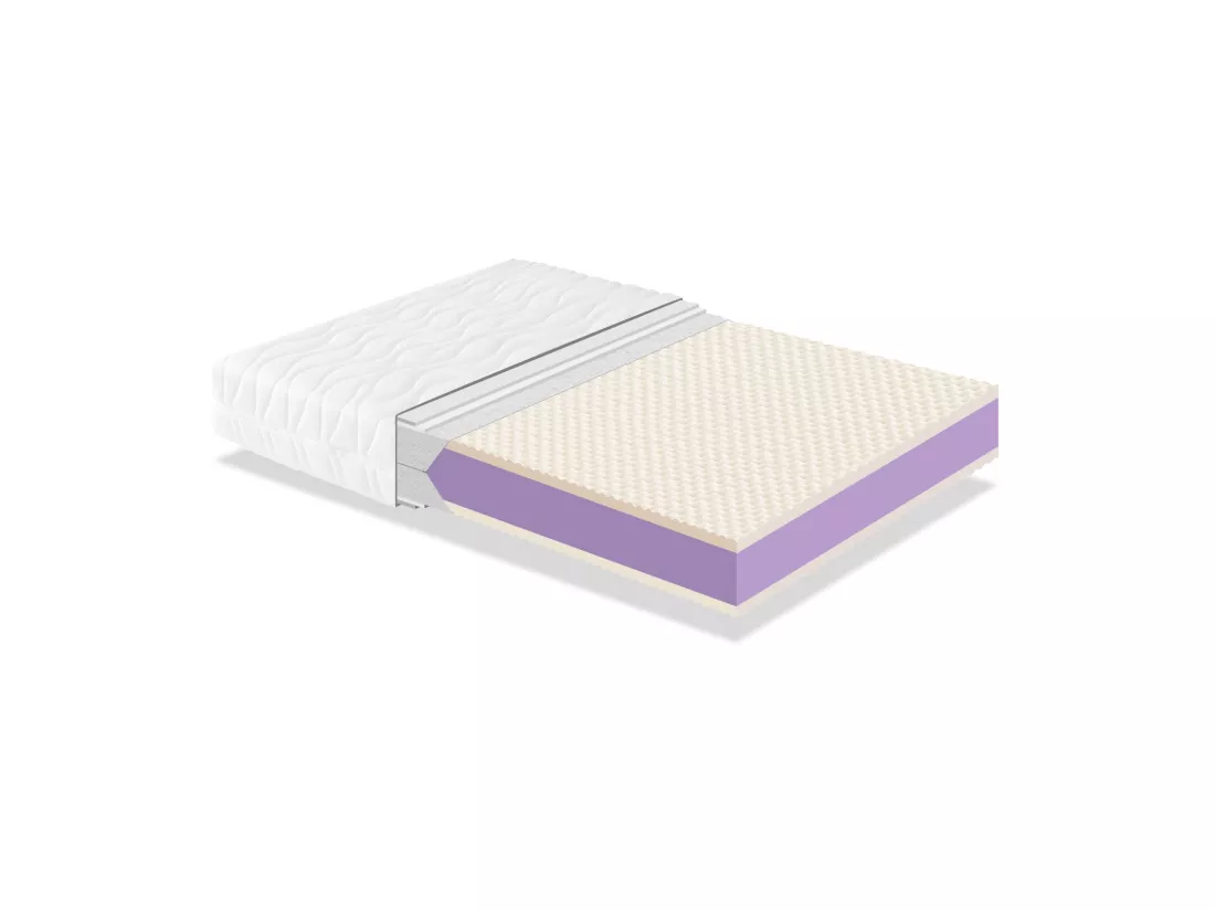 Matelas a memoire de forme 90x190 NORMA SOFT, Epaisseur 24 CM, Dehoussable et Mousse HR
