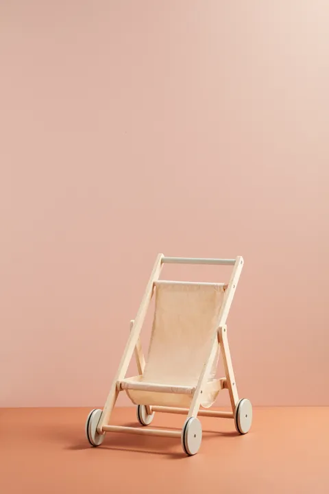 Kid's Concept Poussette à jouer en bois | Blanc cassé