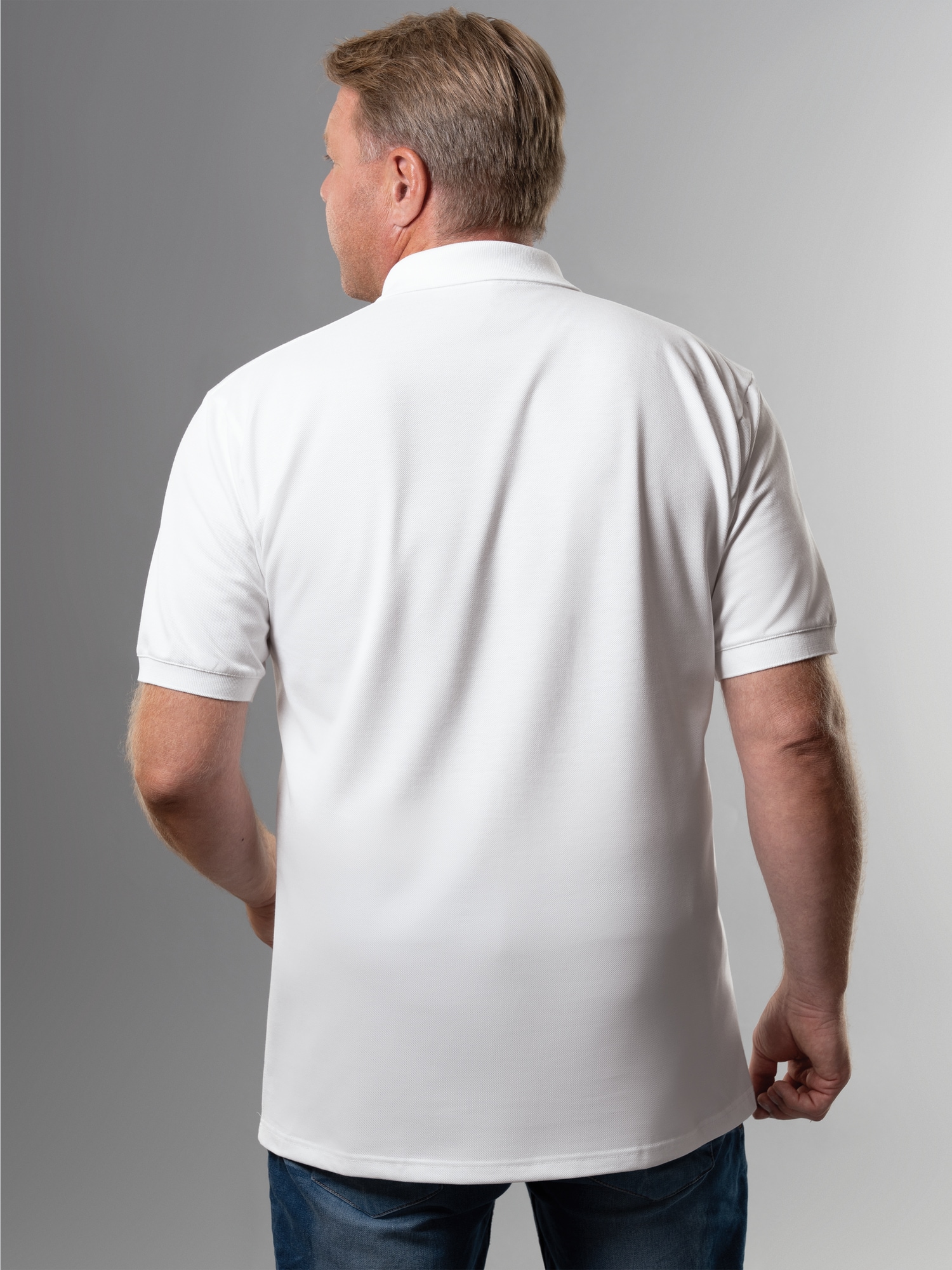 Poloshirt DELUXE Piqué Weiss