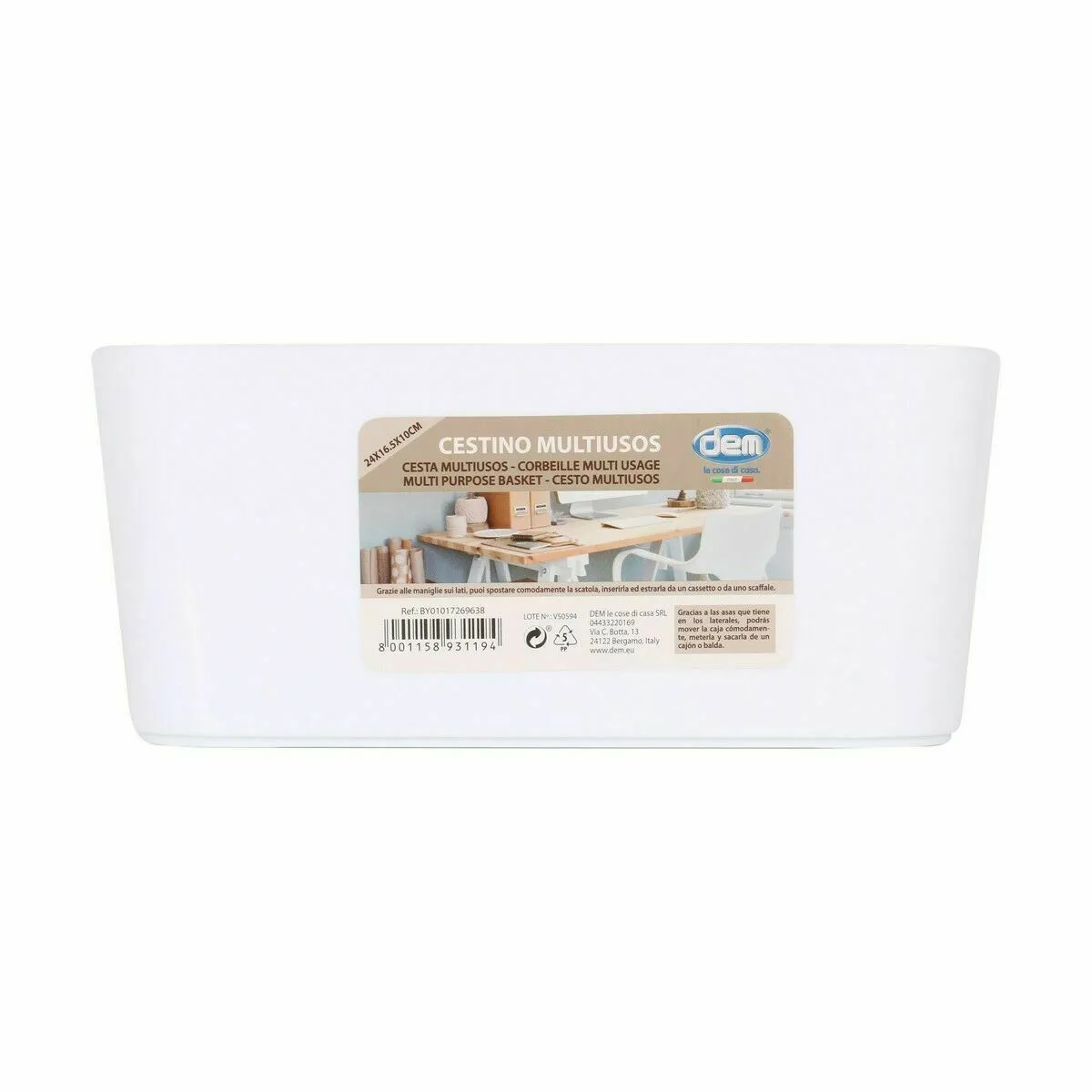 Confortime Panier Multi-usages - Blanc