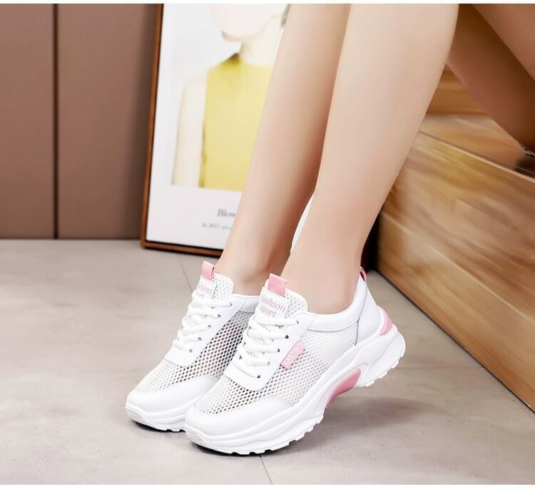 caneik - Veterschoenen met mesh paneel en letters
