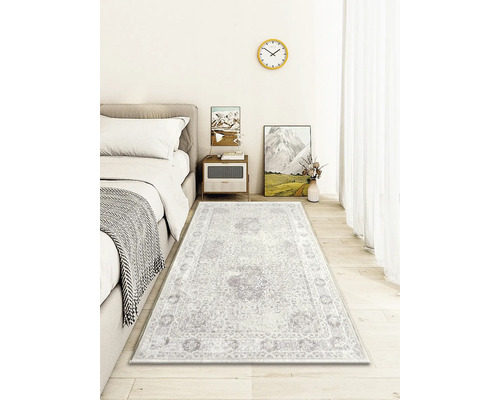 Nela Vintage taupe vloerkleed, 80x150 cm