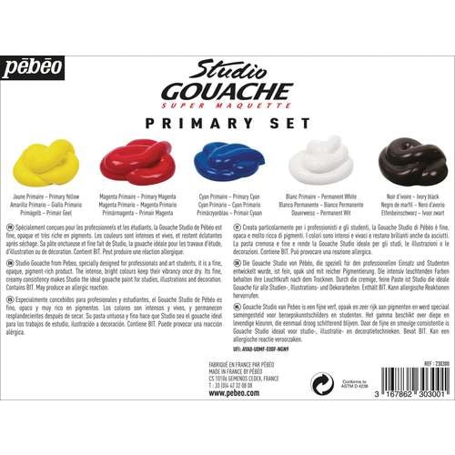 pébéo Studio Gouache Primärfarben-Set