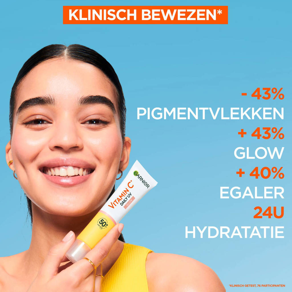 Fijne getinte crème voor natuurlijke make-upVitamine C UV fluid SPF50+ - 40 ml
