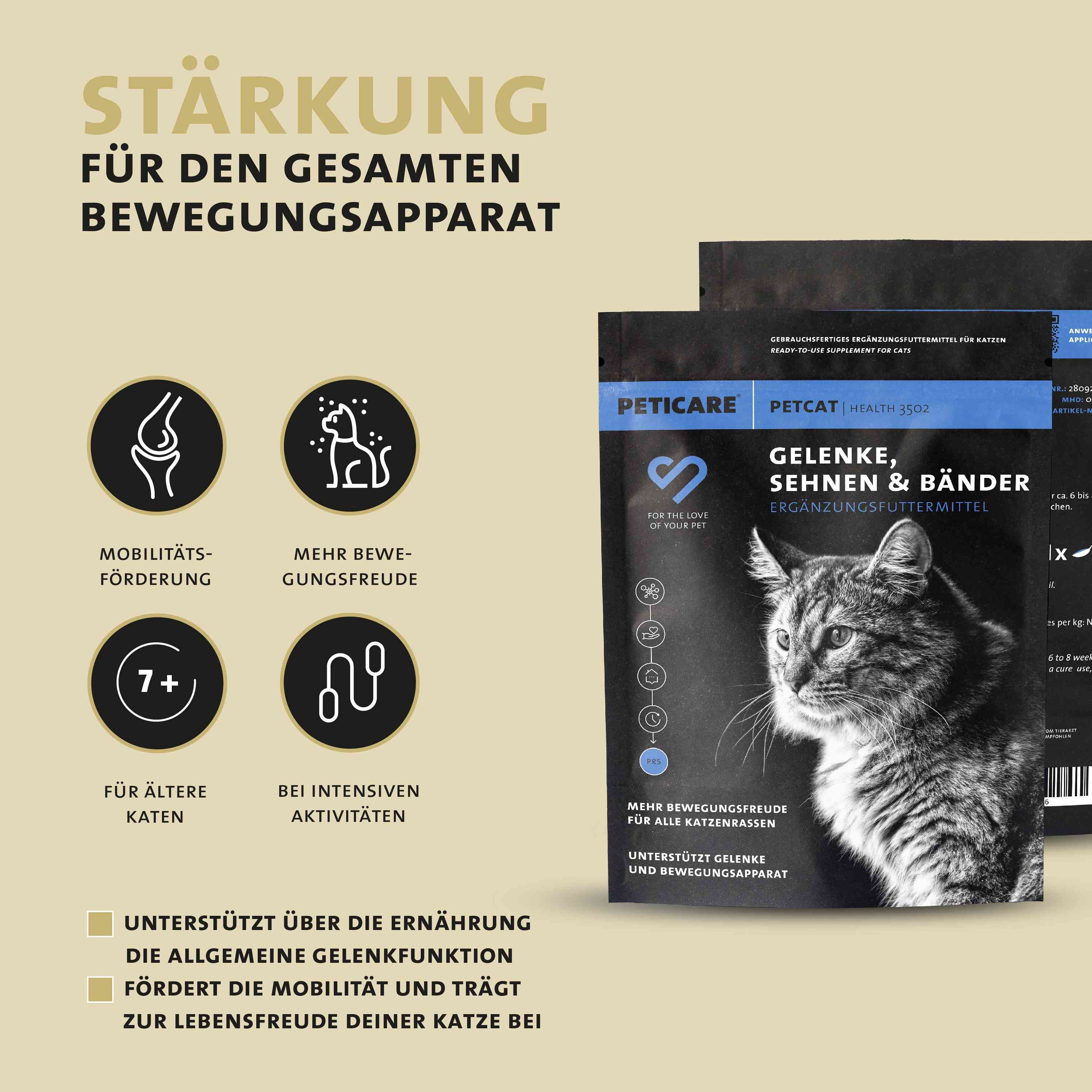 Peticare Gelenke Pulver-Mix für Katzen