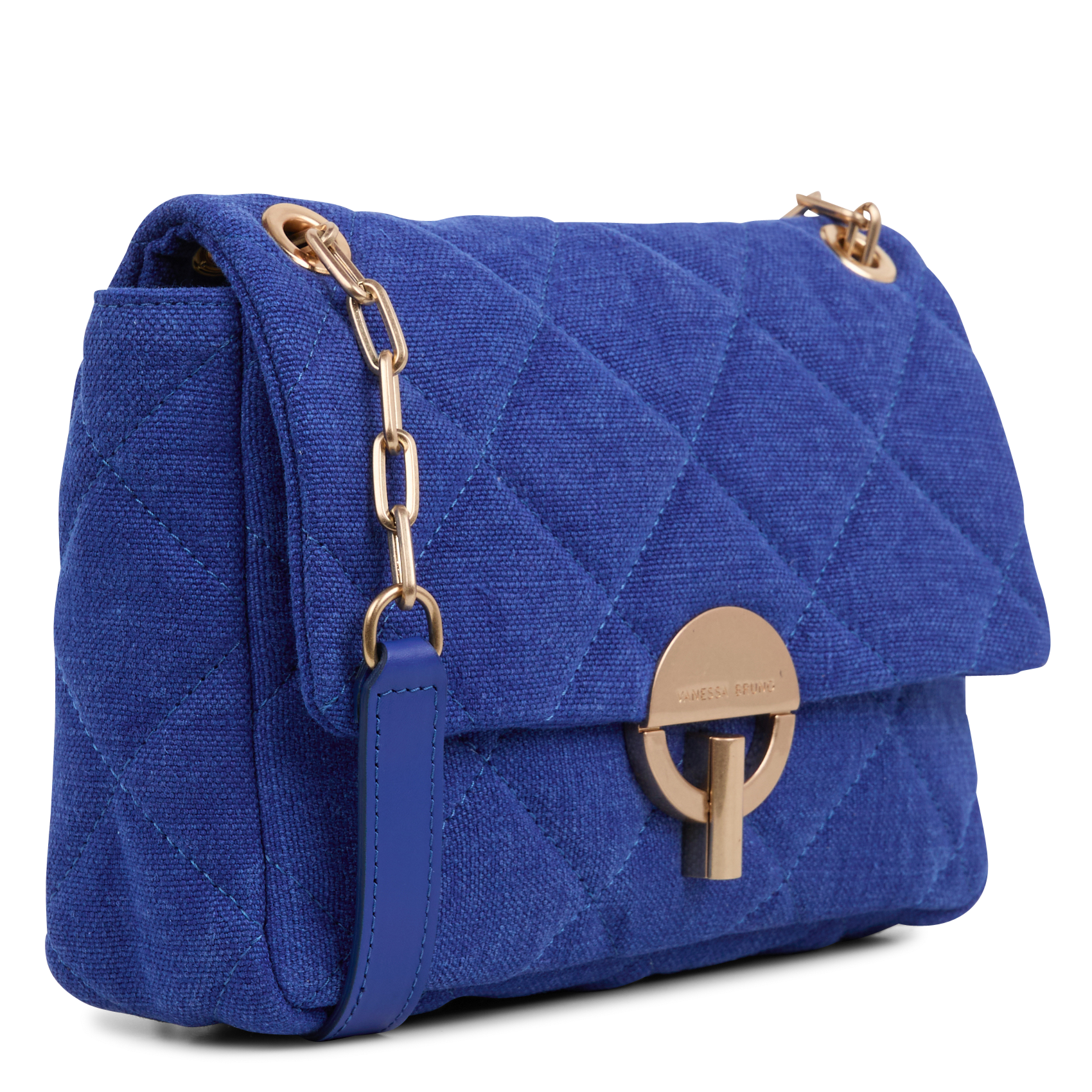 GRAND MOON - Sac bandoulière en lin | Bleu