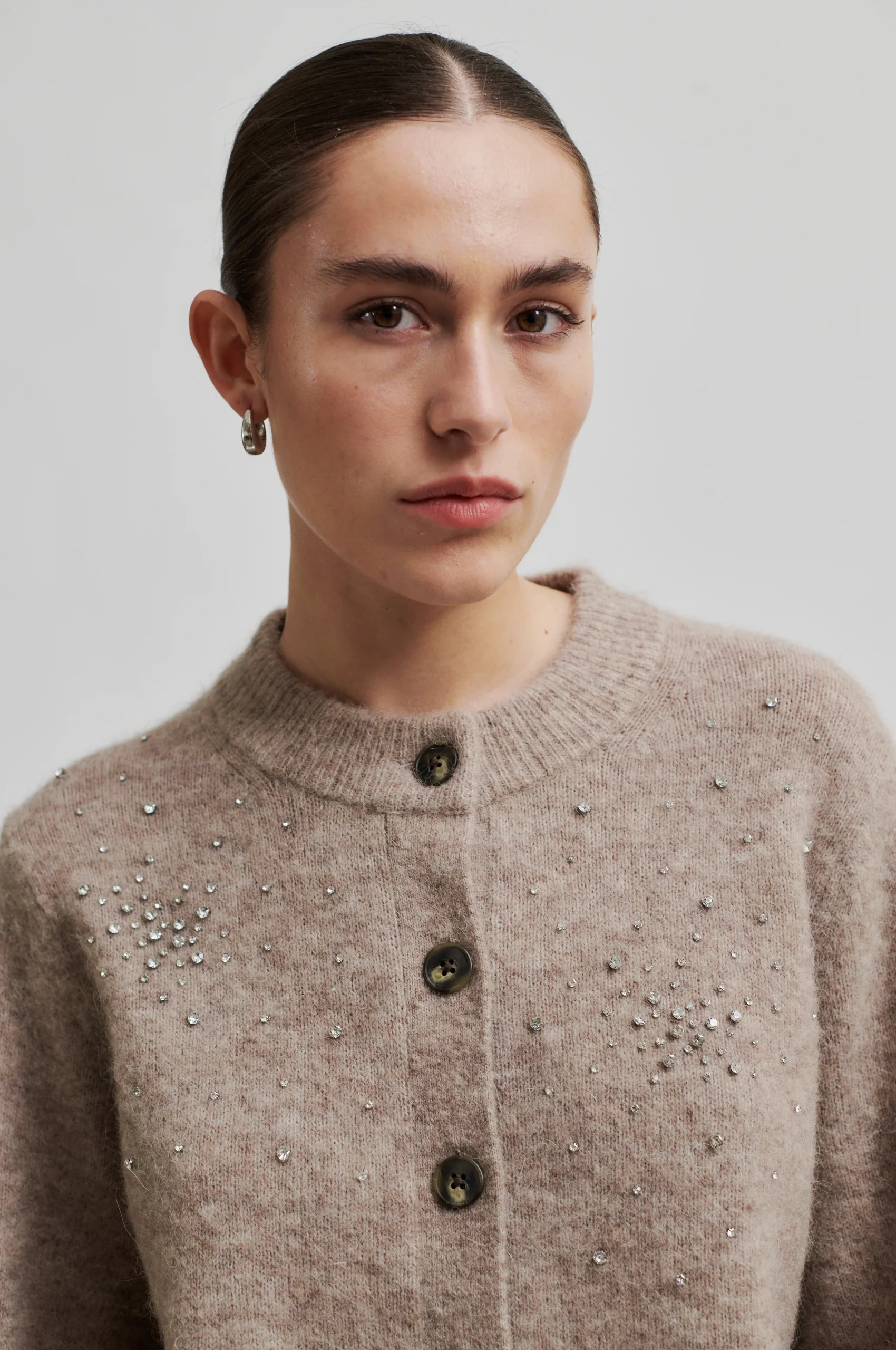 Second Female  Sparkling cardigan - Roasted Cashew