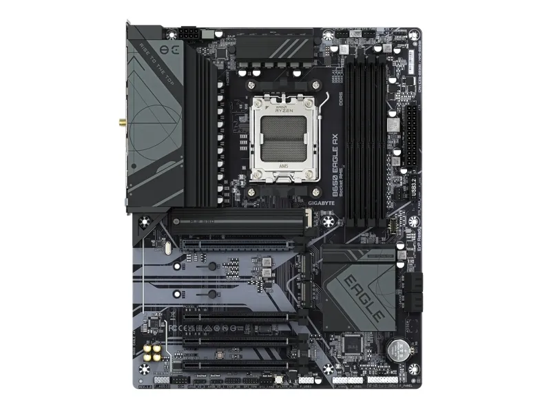 Gigabyte B650 EAGLE AX - Bundkort - ATX - Socket AM5 - AMD B650 Chipset - USB-C 3.2 Gen 1, USB 3.2 Gen 2, USB 3.2 Gen 1 - Gigabit LAN - onboard grafik (CPU påkrævet) - HD Audio (8-kanaler)