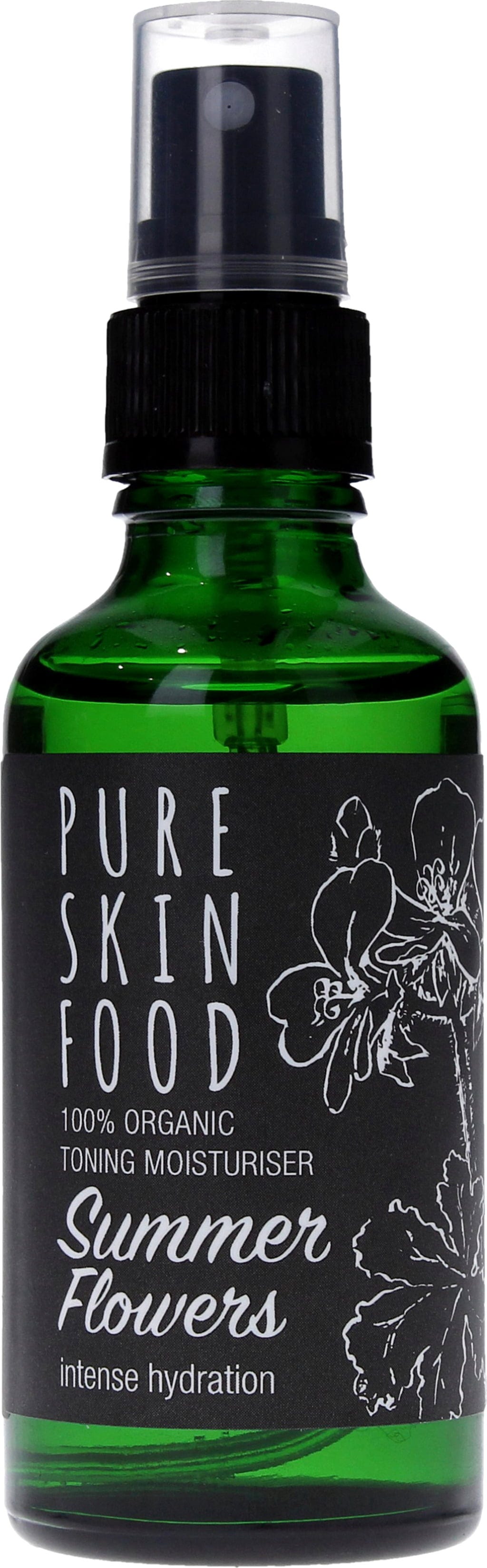 PURE SKIN FOOD  Organic Toning Moisturiser Summer Flowers, 50 ml
