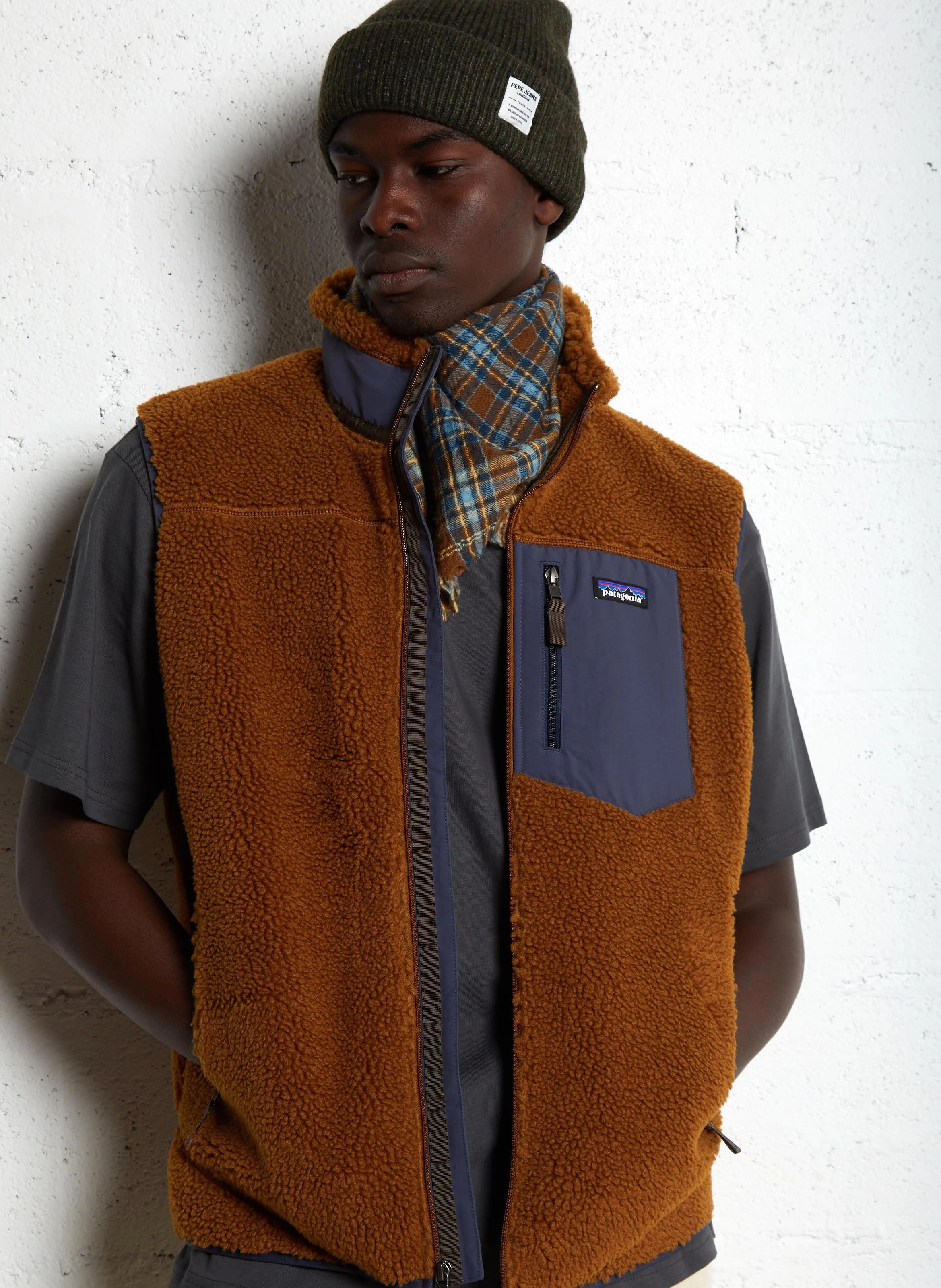 CLASSIC RETRO-X - Gilet sans manches en sherpa | Marron