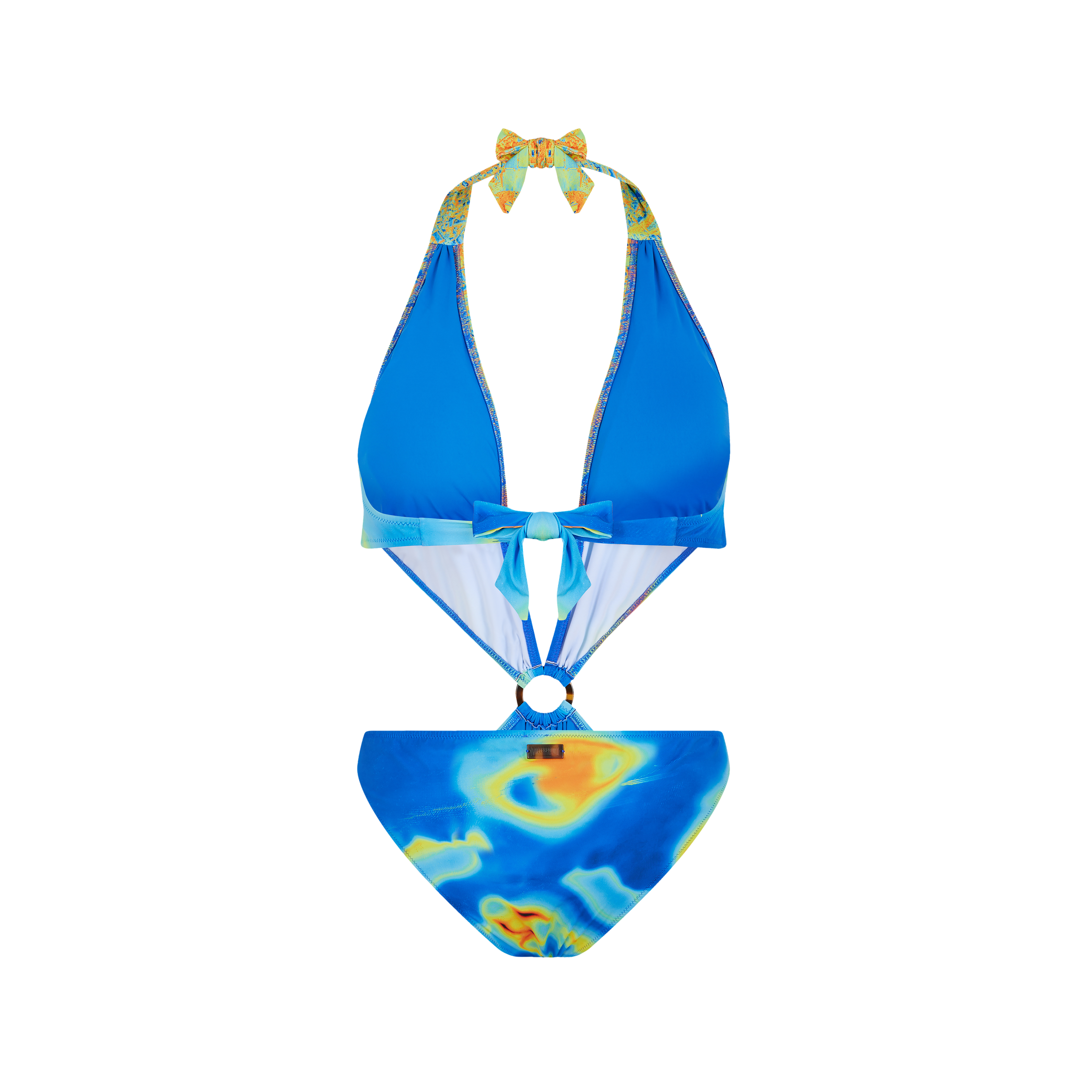 Maillot de Bain Trikini Une Pièce Femme Bathymétrie Des Oceans