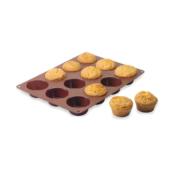 Flexi' plaque silicone 12 muffins Mathon