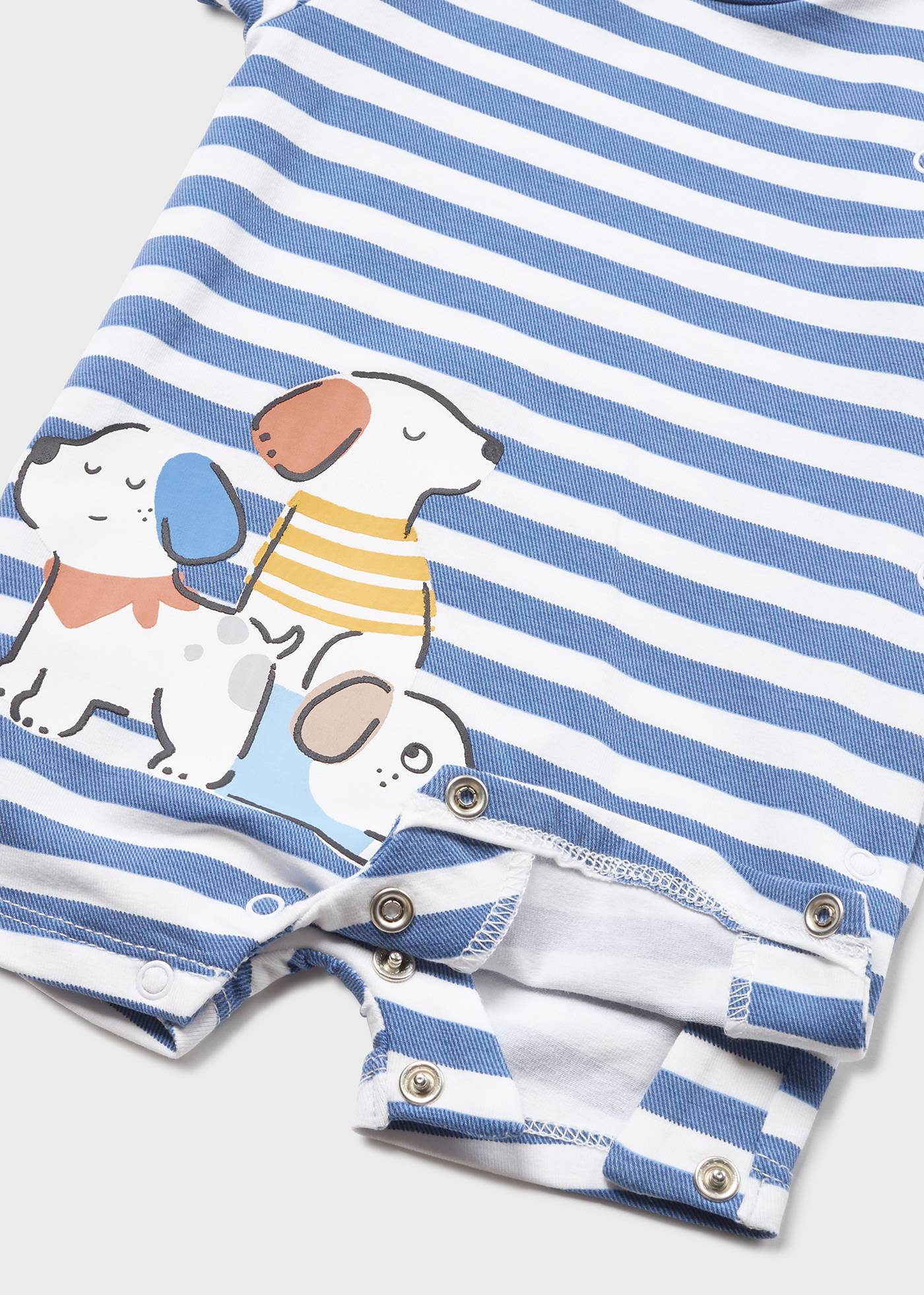 Conjunto de 2 pijamas curtos de algodão sustentável para recém-nascidos.