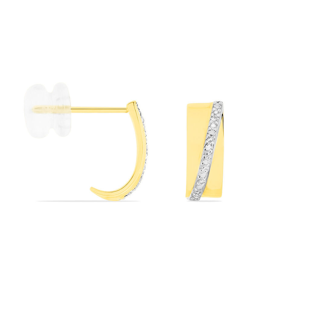 Créoles Timira Or Jaune Diamant