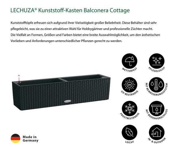 LECHUZA® Kunststoff-Kasten Balconera Cottage,