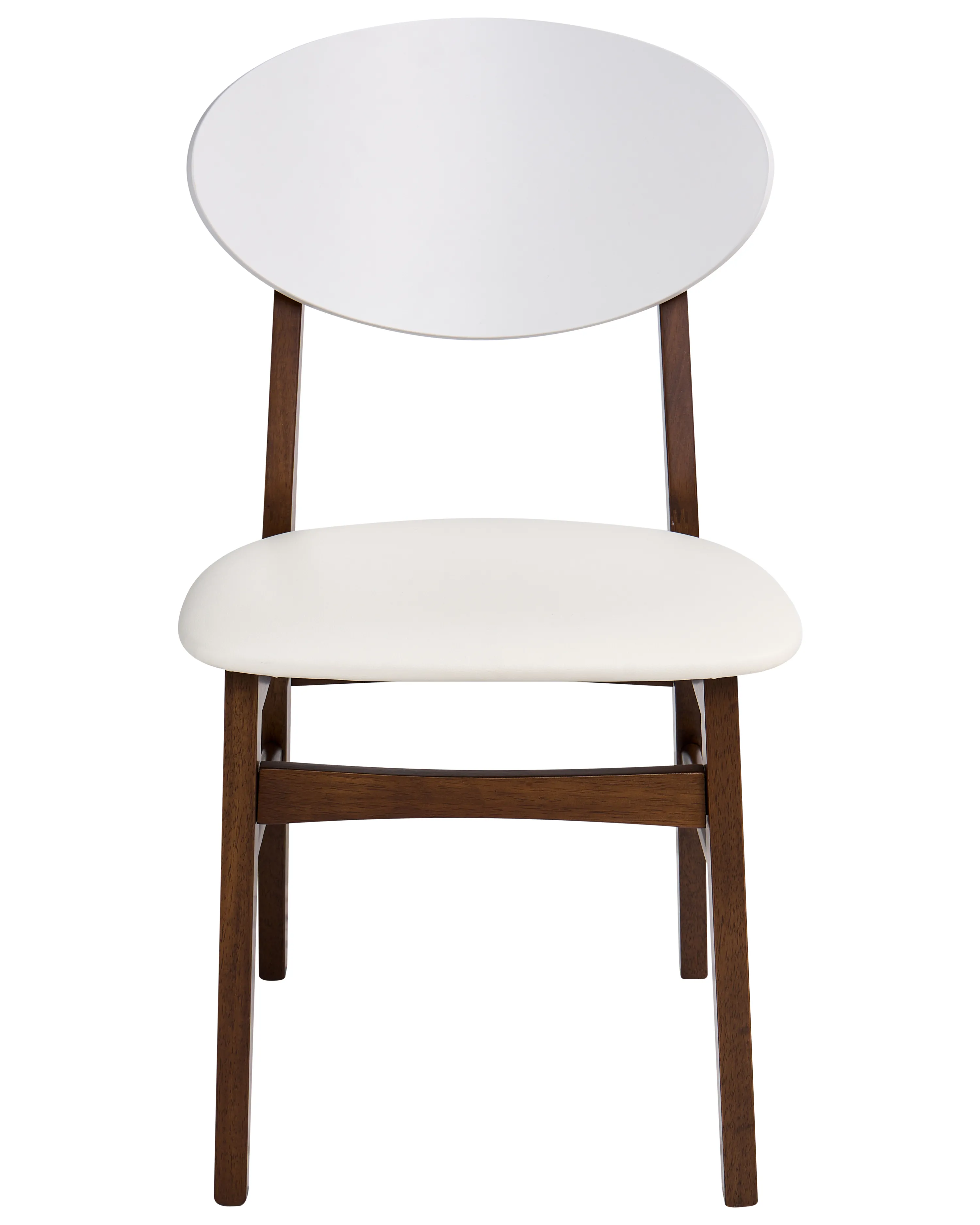 Set van 2 eetkamerstoelen AMERY Hout Gebroken wit/bruin
