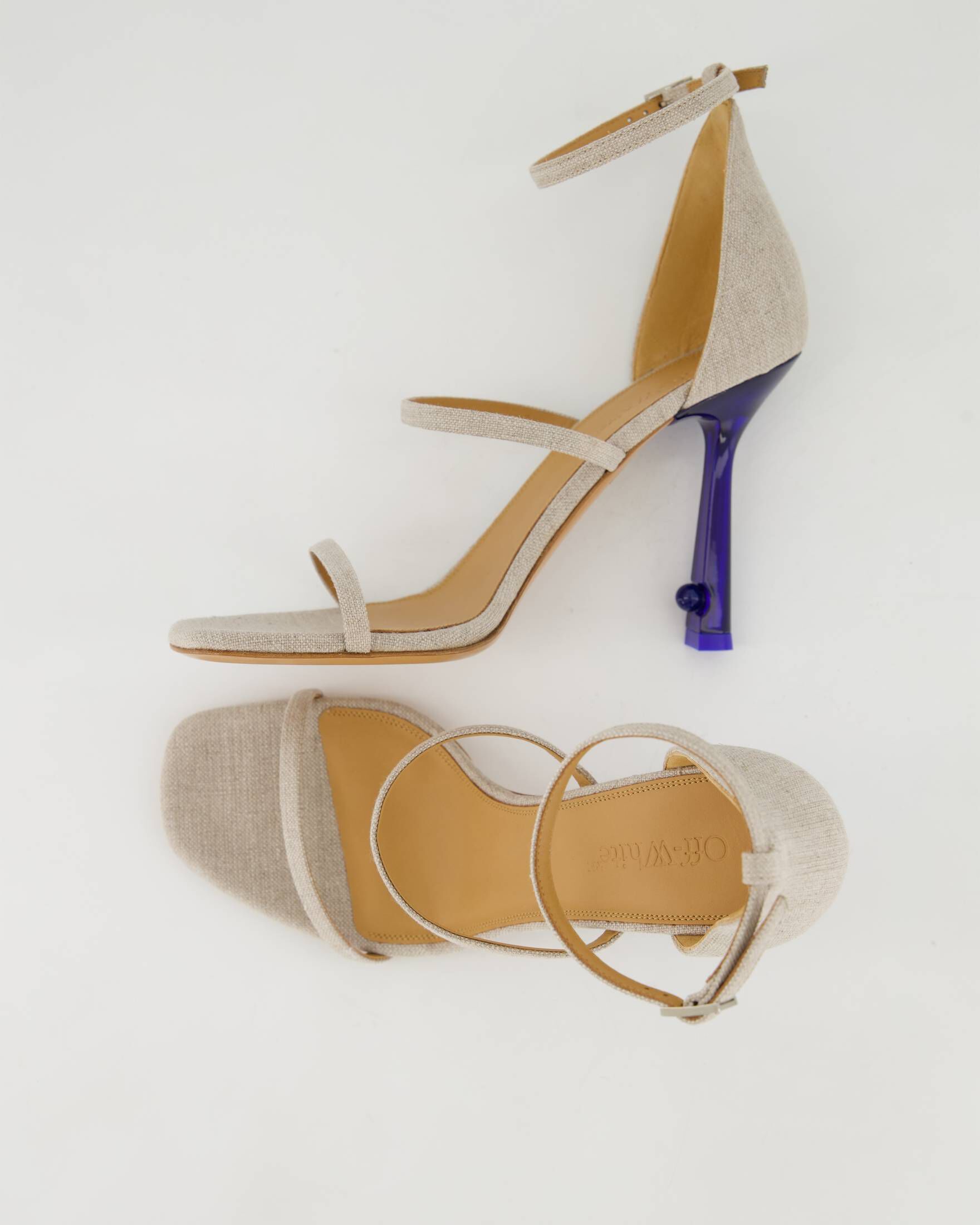 Off-White| Damen Sandaletten LOLLIPOP LINEN STRAPPY SANDAL