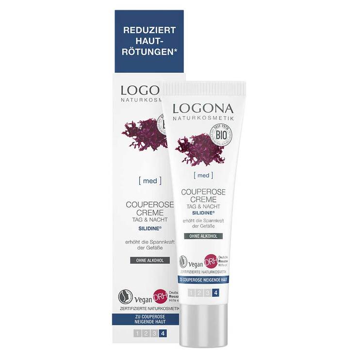 Logona Med Couperose Pflegecreme Rotalgenextrakt Silidine, 30 ml