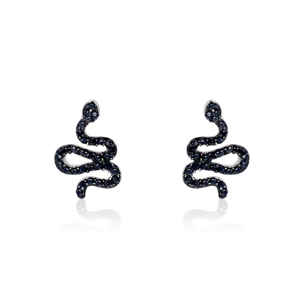 Boucles D'oreilles Puces Muses Argent Blanc Oxydes De Zirconium