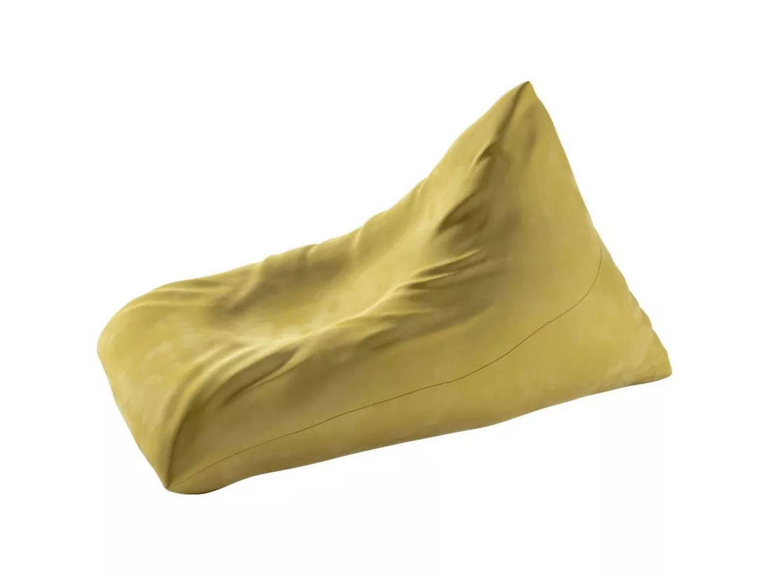 Pouf poire allongée en velours