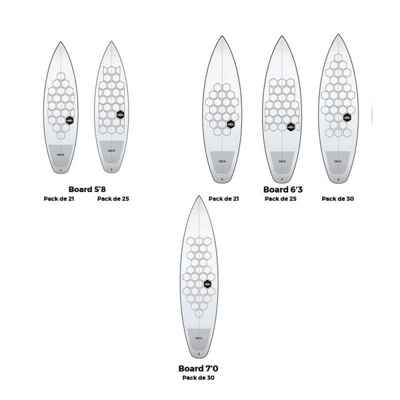 SURF GRIP TRANSPARENT VAN DER WAAL 3.0 (5' à 6') - 25 PCS