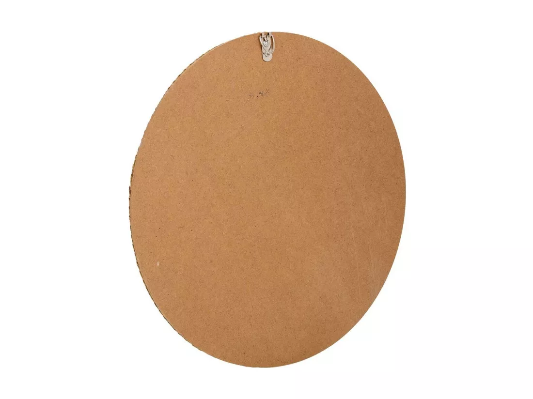 Miroir rond en fibre naturelle marron d39/20x02h