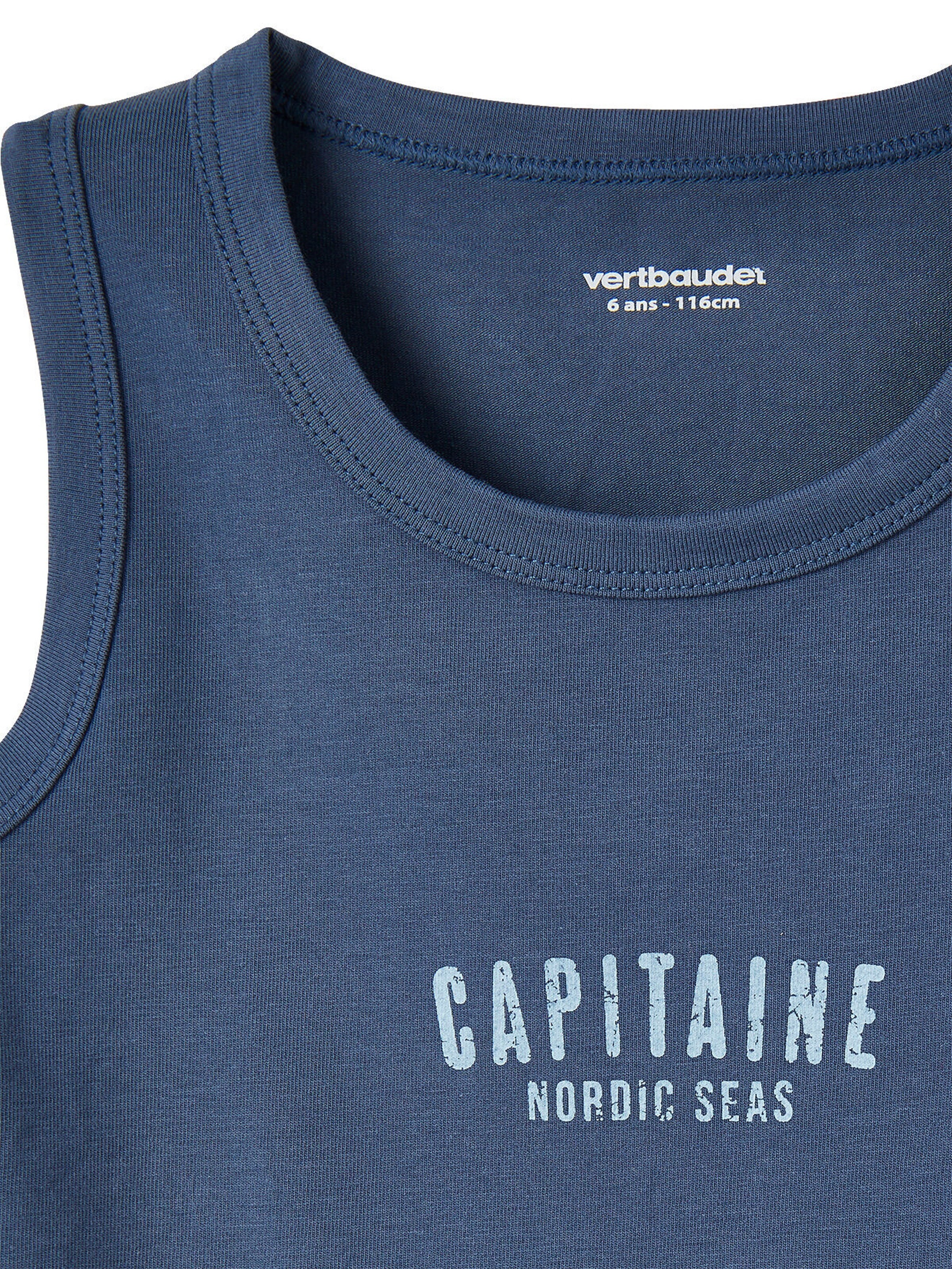 Vertbaudet 3er-Pack Jungen Unterhemden BASIC hellblau