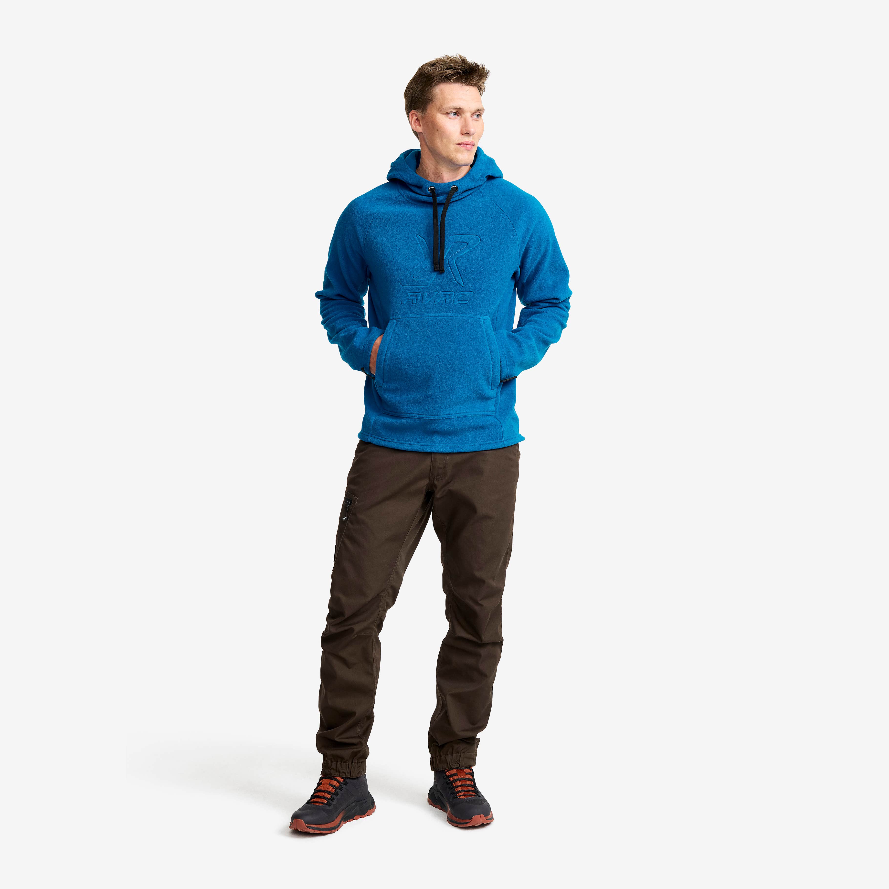 Polar Fleece Hoodie Herre Imperial Blue