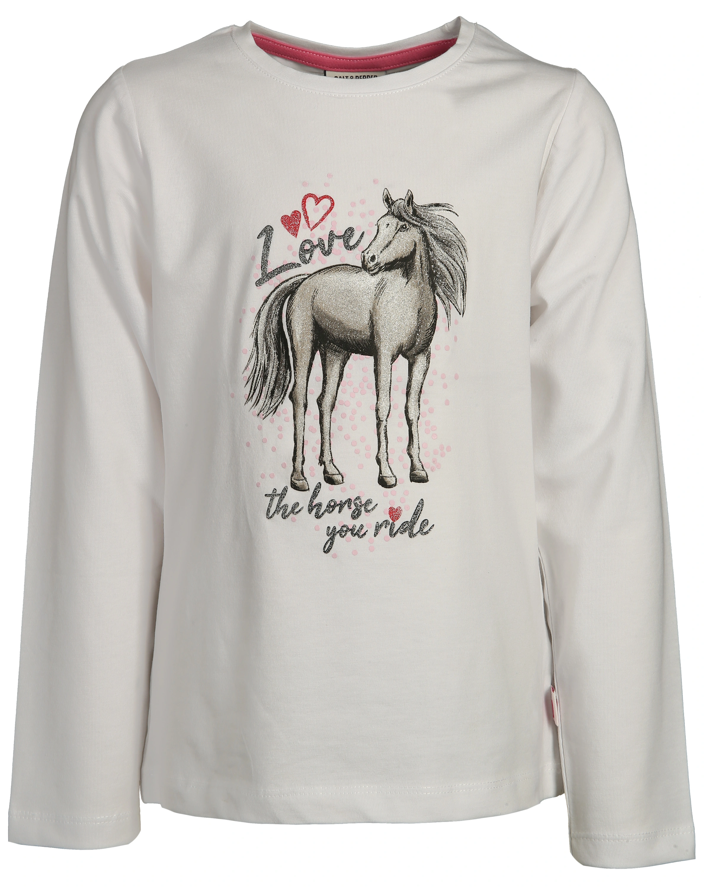 Langarmshirt THE HORSE YOU RIDE in weiß
