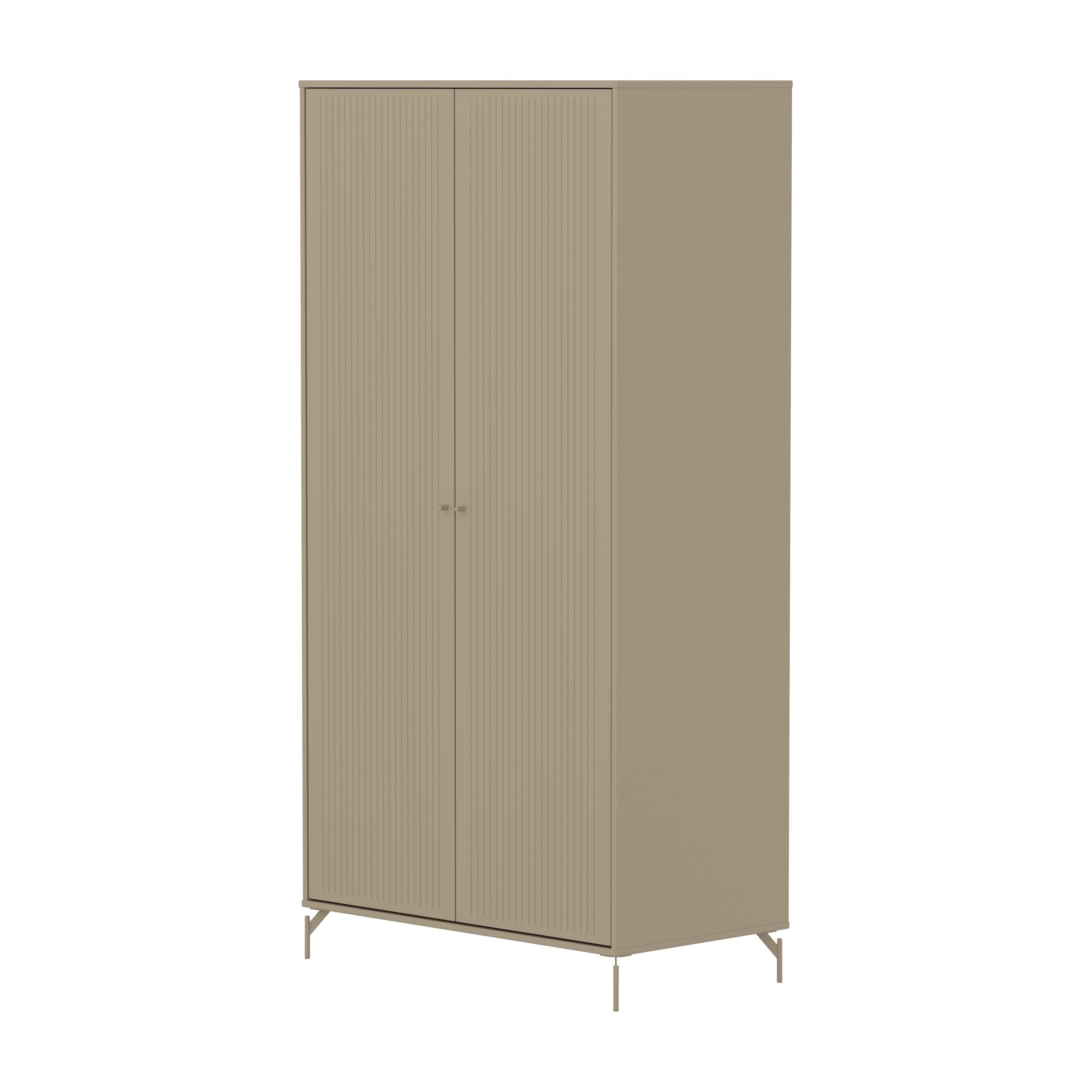 SAGA Schrank groov front oat mit oat Füs - Oat / B: 100.0 cm x T: 55.0 cm x H: 200.0 cm