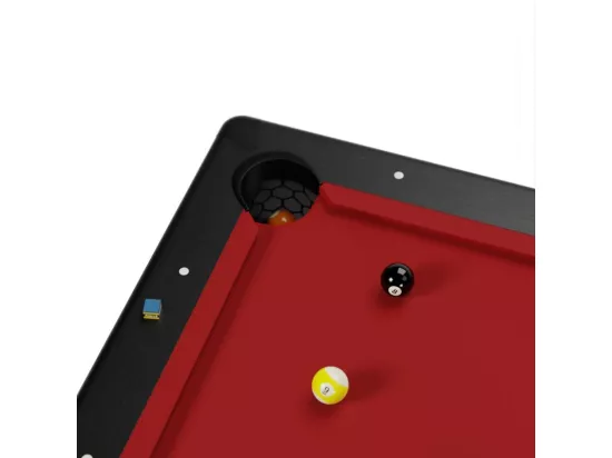 Billard Américain convertible table 4places KITBILL 5FT - 183 x 102 x 78 cm Plateau dînatoire et accessoires inclus - Noir