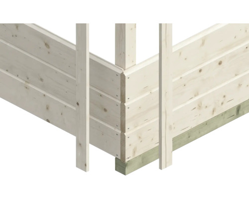 SKAN HOLZ Ole overkapping met aluminium rand, 300 x 250 cm, natuurlijke afwerking