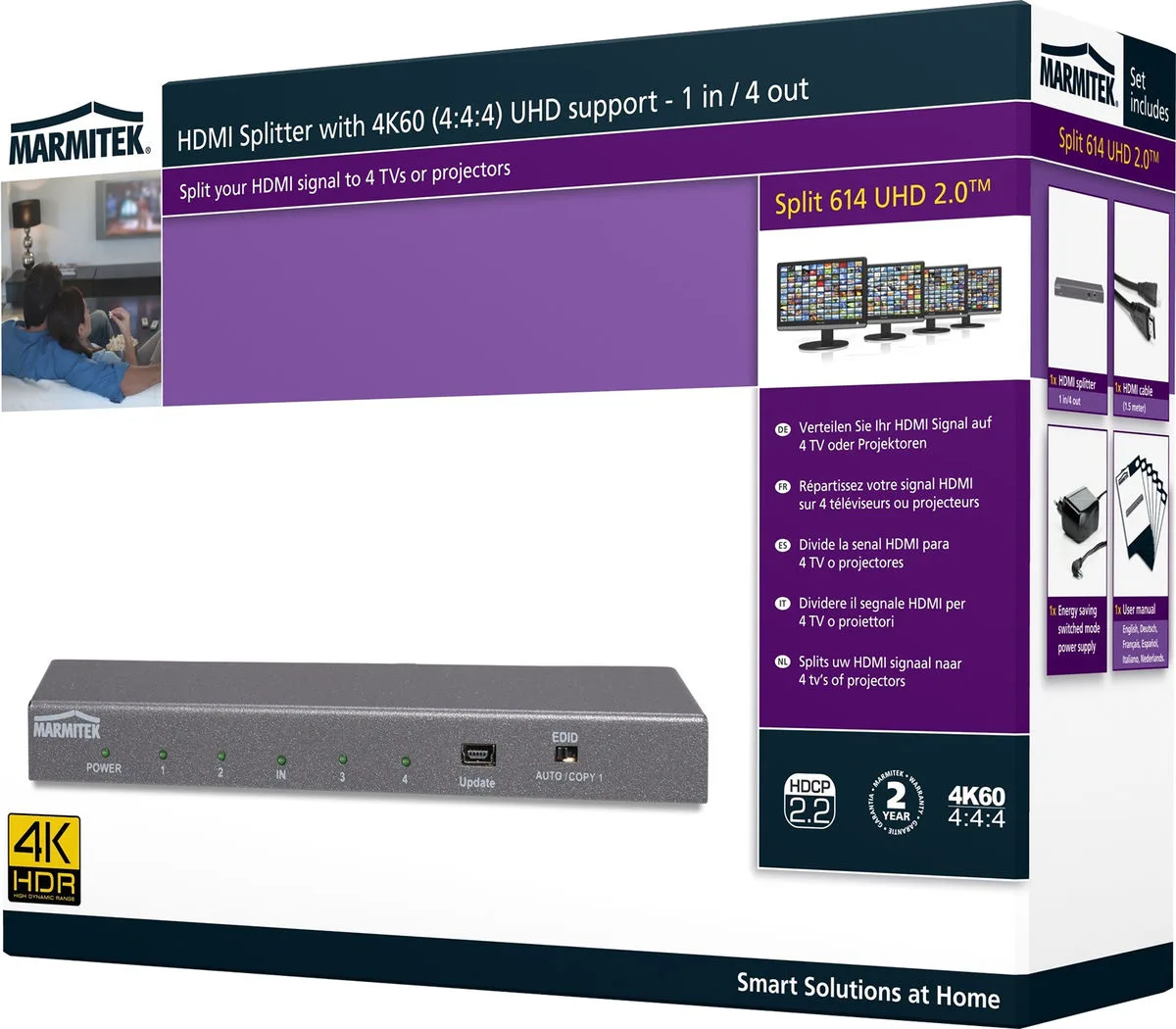 Marmitek Split 614 UHD 2.0 Commutateurs, switch et sélecteurs