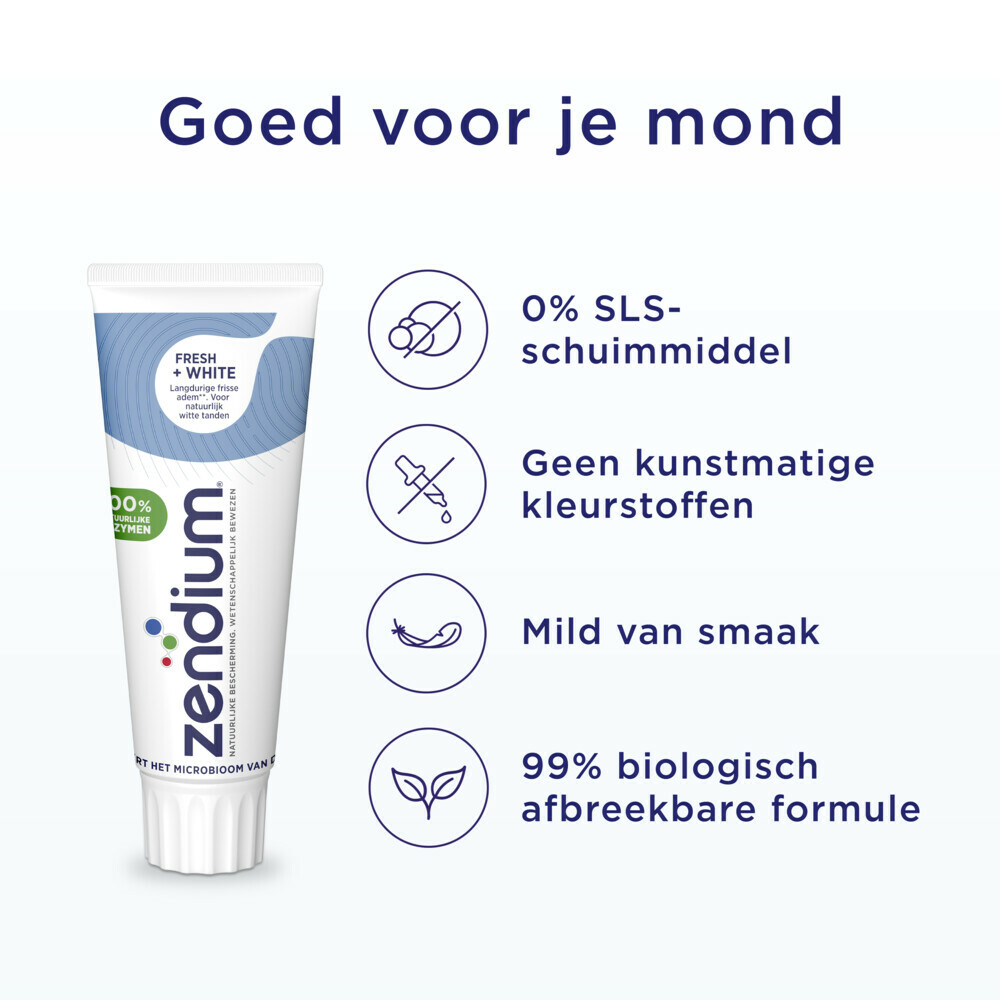 12x Zendium Tandpasta Fresh+White75 ml