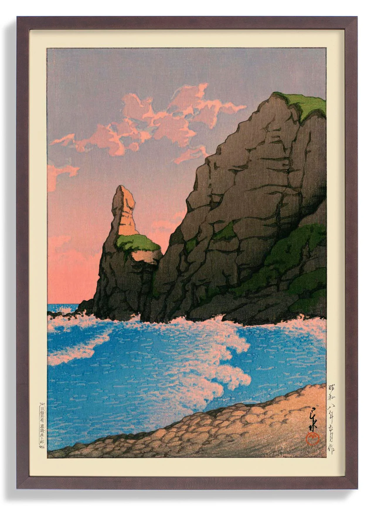 Setakamu-Felsen in Shiribe von Hasui