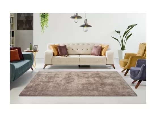 Tapis 290x200 cm – Design C005D coloris taupe – Élégance et confort pour votre intérieur