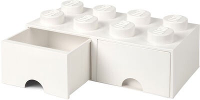 LEGO Oppbevaringsboks med Skuff 8, Hvit