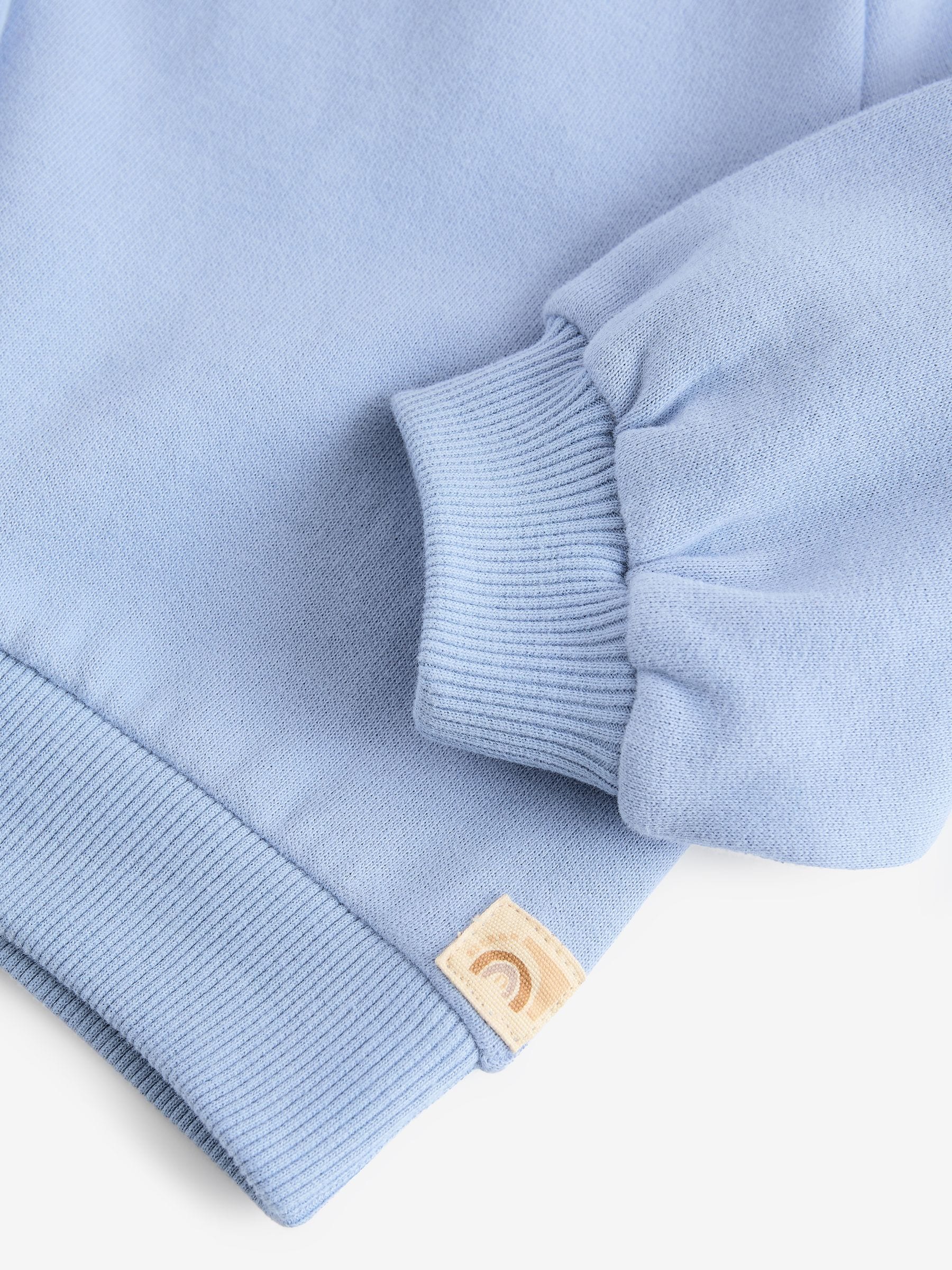 Blauw - Sweatshirt met ronde hals (3 mnd - 7 jr)