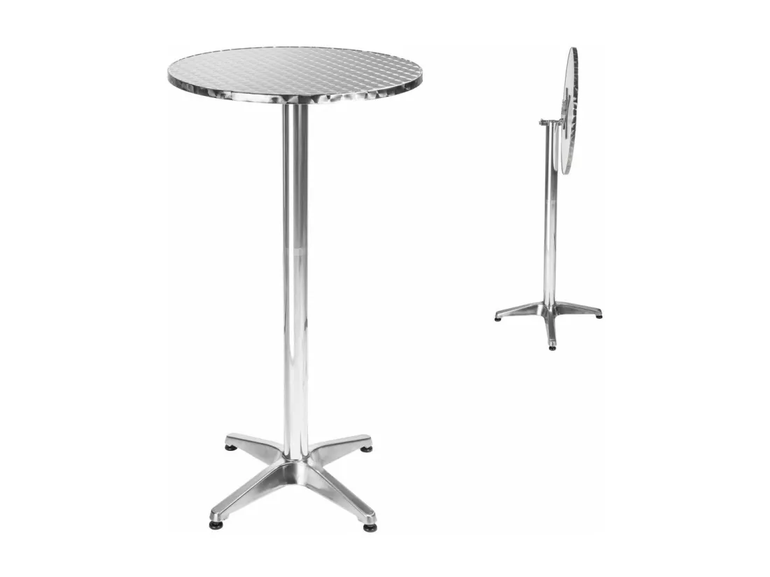 Mange debout aluminium diamètre aluminium grise 60 x 60 x 114 cm 2008193