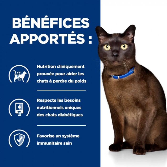 HILL'S Prescription Diet m/d Diabetes Care au Poulet - Croquettes pour chat