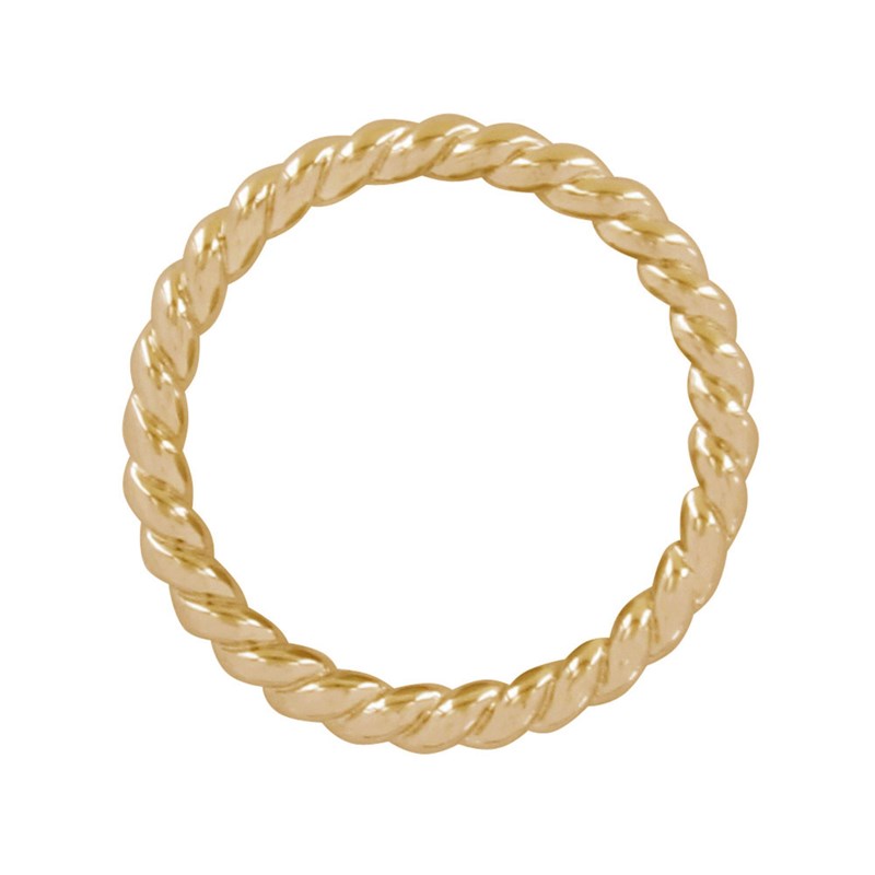 Bague Plaqué Or Anneau Torsadée